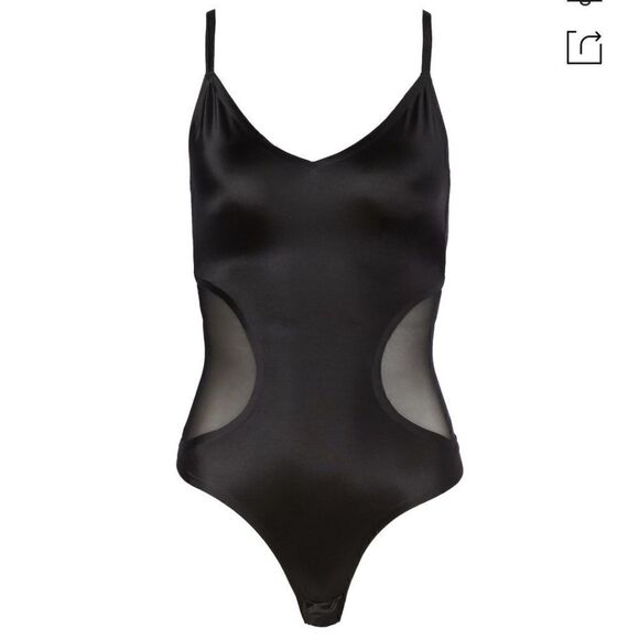 Sam Edelman Bonded Thong bodysuit in black - Picture 2 of 9